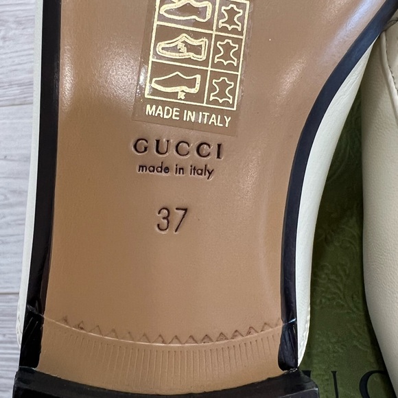 GUCCI Princetown Loafers in Cream Leather EU:37 - Picture 8 of 11